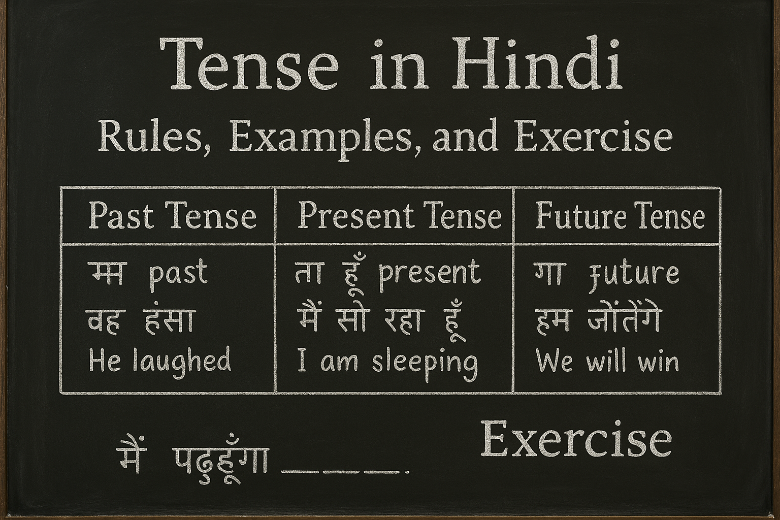 Tense in Hindi – Rules, Examples, and Exercise