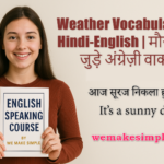 Weather Vocabulary in Hindi-English | मौसम से जुड़े अंग्रेज़ी वाक्य